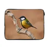 MuchoWow® Laptop Hülle 15 Zoll Vogel - Kohlmeise - Zweige Produktbild-Vorschau 1