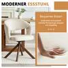 Lot de 2 chaises pivotantes rétro, en velours côtelé blanc Voir les images du produit 9