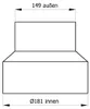 Raik Basic Reduzierung 180mm - 150mm schwarz für Rauchrohr Produktbild-Vorschau 3