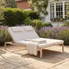 Chaise longue de jardin pour 2 personnes avec table Voir les images du produit 2