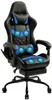 A gaming chair with massage features and a footrest, presented on a white background. Anteprima dell’immagine prodotto