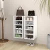 vidaXL Schuhschränke 2 Stk. Weiß 31,5x35x70 cm Produktbild-Vorschau 2