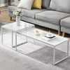 WOHNLING Table basse en verre et métal, lot de 2 tables Voir les images du produit 1