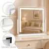 COSTWAY Verlichte make-up spiegel, make-up spiegel 57x48cm Productafbeelding-voorbeeld 7