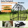 UISEBRT Premium Gewächshaus Aluminium 230x180x195cm, 4.14m² Produktbild-Vorschau 7