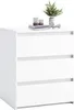 BDW, Kommode Weiß, 97x60 cm mit 3 Schubladen für Produktbild-Vorschau 3