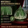 formano LED Deko Tropfen Winter Grün Timer Glas 16 cm Produktbild-Vorschau 4