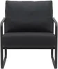 CLP Lounger Manea mit Metallgestell schwarz Kunstleder Produktbild-Vorschau 3