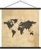 MuchoWow® Textilposter Weltkarte - Farben - Braun 40x40 cm Produktbild-Vorschau 1