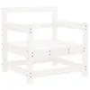 Design Möbel 7-tlg. Garten-Lounge-Set Weiß Massivholz Produktbild-Vorschau 5