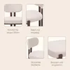 4er Set Esszimmerstuhl Stoff Beige - Beine Dunkle Produktbild-Vorschau 3