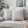 2er Set Plüsch Kissenbezug 45 x 45 cm Gold Feder Dekokissen Produktbild-Vorschau 1