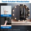 SONNI 80 x 80 x 3,5 cm Weiß runder Kosmetikspiegel mit Produktbild-Vorschau 3