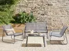 BELIANI Lounge Set Grau aus Metall 4-Sitzer Gartentisch Produktbild-Vorschau 2