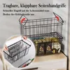 5er Set Stapelkörbe aus Metall mit Griffen, Drahtkörbe zur Produktbild-Vorschau 8