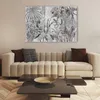 Leinwandbild Dschungelmosaik 60x40 Feeby Silber bild für Produktbild-Vorschau 2