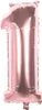 XL Folienballons Zahl 86 cm groß - Rose Gold - Luft oder Produktbild-Vorschau 1