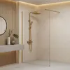 Duschwand Rea Flexi 110 Walk-In Gebürstetes Gold Produktbild-Vorschau 2