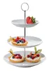 Etageren - H 37 cm - Weiß - Porzellan - 3 Etagen - 2er Set Produktbild-Vorschau 6