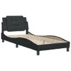 vidaXL Cadre de lit sans matelas "Zadar" noir 90x200 cm Voir les images du produit 3