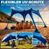 ELONEO Strandzelt Sonnensegel LSF 50+ UV Schutz Windschutz Produktbild-Vorschau 6