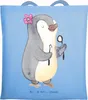 Mr. & Mrs. Panda Tote Bag Zahnarzthelferin Herz - Sky Blue Produktbild-Vorschau 1