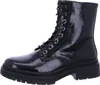 A studio shot of a single black boot. Produktbild-Vorschau