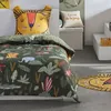 Kinderbettwäsche mit Ohren grünes Motiv mit Dschungel und Produktbild-Vorschau 1