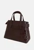 Pierre Cardin Handtasche Echtleder Krokoprägung Dunkelbraun Produktbild-Vorschau 2