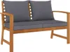 vidaXL Záhradná lavica 120 cm s tmavosivými vankúšmi Náhľad obrázku produktu 6