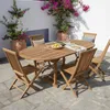 AXI Marzi Gartentisch Ausziehbar aus Teak Holz Oval | Produktbild-Vorschau 3