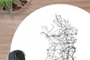 MuchoWow® Mauspad Mousepad Karte - Duisburg - Schwarz-Weiß Produktbild-Vorschau 2