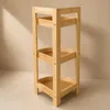 Eckregal aus Bambus für das Badezimmer, 23 x 23 x 61 cm Produktbild-Vorschau 8