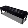 vidaXL Banc Tissu de velours noir avec boutons de cristal Voir les images du produit 4