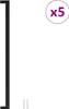 A black metal handle is shown vertically on the left side of a white background. A circular graphic with "x5" in purple text is in the upper right corner. Two small horizontal lines are at the bottom center. Produktbild-Vorschau