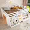 Flieks Kinderbett 140x200cm mit 2 Regal, Etagenbett Produktbild-Vorschau 4