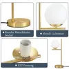 ZMH lampka nocna złota nowoczesna lampa stołowa 1 płomienna Podgląd zdjęcia produktu 6