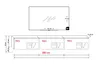 FURNITECH TV Lowboard TV Board suspendu Armoire TV/300 cm Voir les images du produit 2