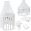 Mobiles Babybett OWAL aus Holz 7in1 mit Matratze, Produktbild-Vorschau 1
