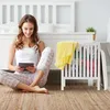 Relaxdays Wäschekorb mit Sitz, Badhocker, Landhausstil, 40 Produktbild-Vorschau 5