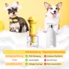 Two dogs in bathtubs with a dog shampoo dispenser and a bottle of shampoo. Produktbild-Vorschau