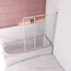 Duschspa 120x140cm Badewannenaufsatz 3-teilig Weiß Faltwand Produktbild-Vorschau 3