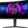 A gaming monitor displaying a vibrant, abstract graphic with neon accents. Produktbild-Vorschau