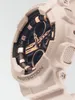 Close-up of a pink Casio G-Shock watch face with rose gold accents. Produktbild-Vorschau