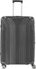 A dark gray suitcase with a telescopic handle and wheels. Produktbild-Vorschau