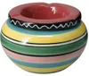 Aschenbecher - farbig - D14 cm - Steingut - rot - rund - Produktbild-Vorschau 1