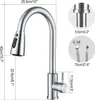Küchenarmatur, Wasserhahn Küche Ausziehbar, 360° Drehbar, Produktbild-Vorschau 6