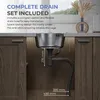 ANW HOME Kuchyňský dřez nerez 49 cm kulatý vestavný dřez 1 Náhled obrázku produktu 7
