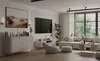 AX LIVING Commode Halay beige, 2 portes et 3 tiroirs Voir les images du produit 8