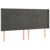 The Living Store LED Kopfteil Dunkelgrau 203x16x118/128 cm Produktbild-Vorschau 3